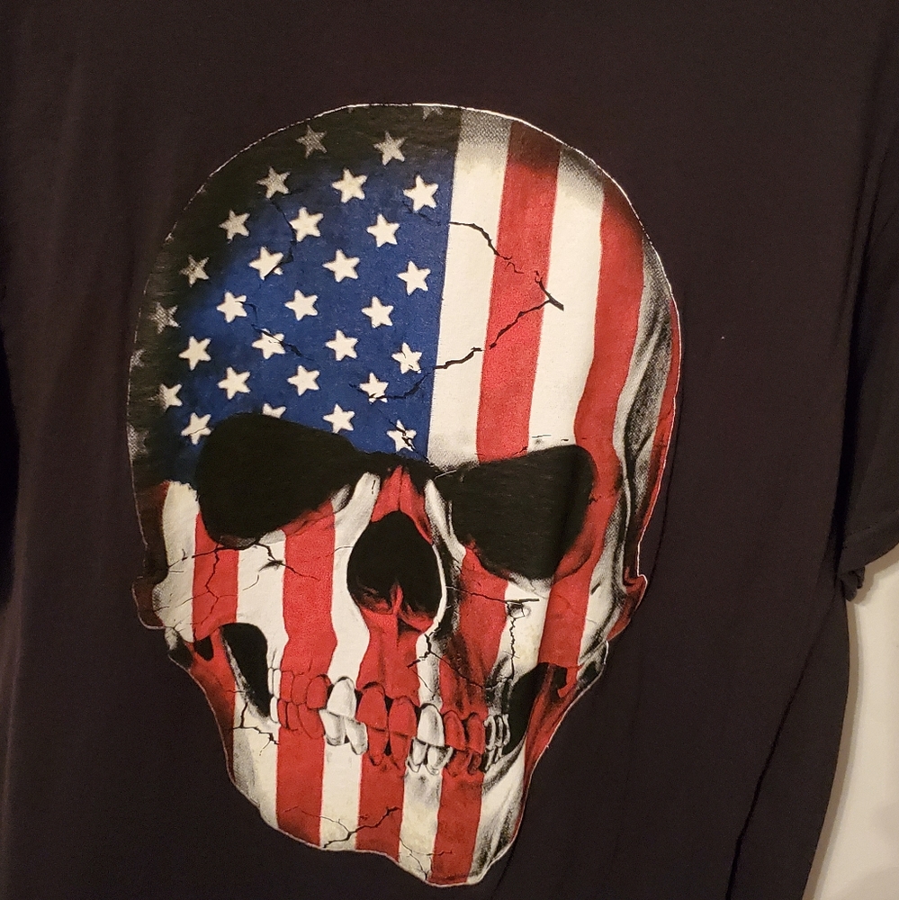 American flag skull shirt